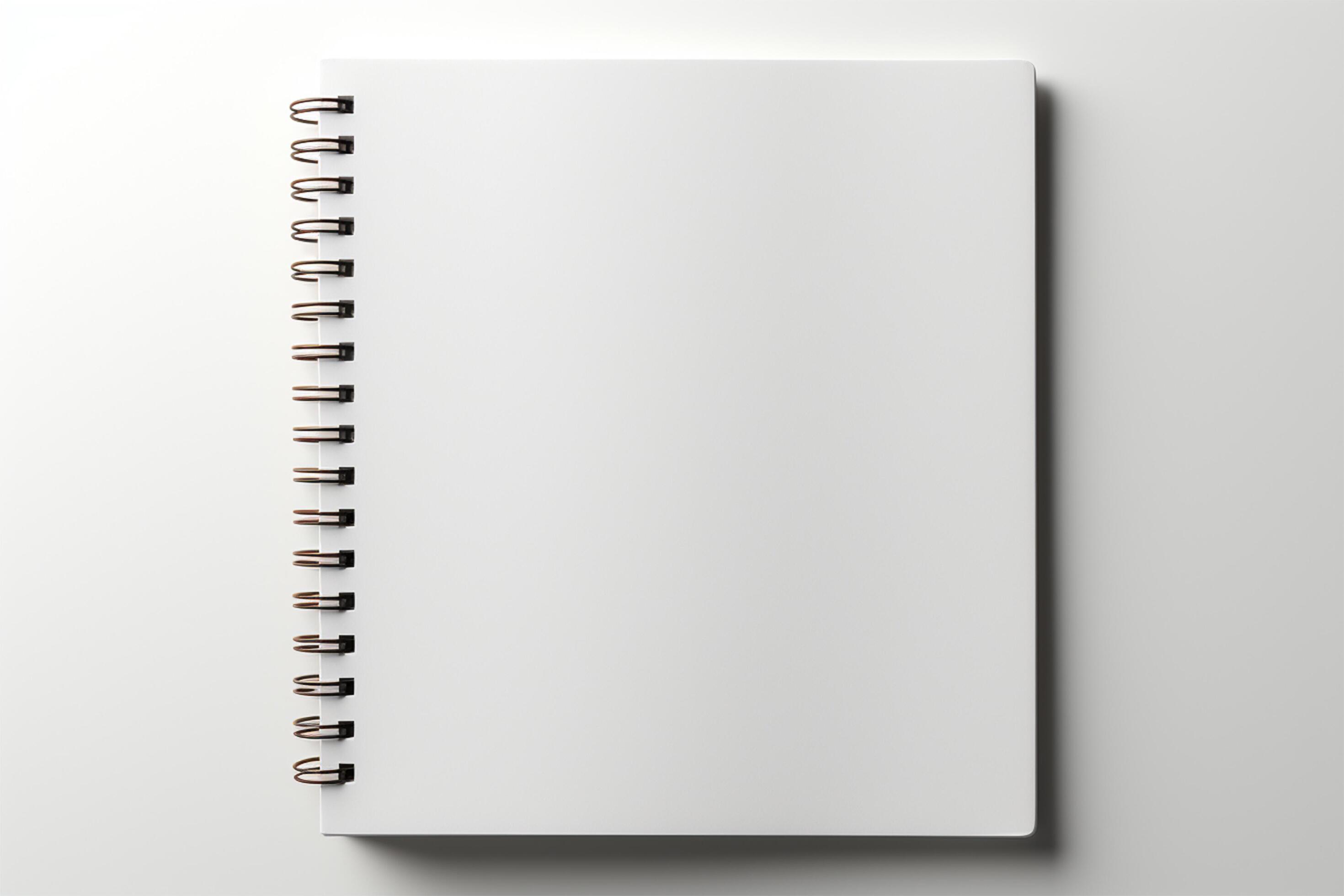 blank open notebook isolated over a transparent background, business