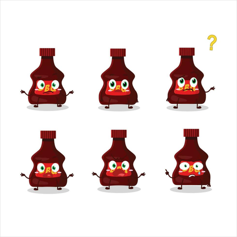 Cartoon character of bbq sauce with what expression vector