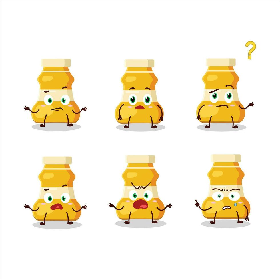 Cartoon character of curry sauce with what expression vector