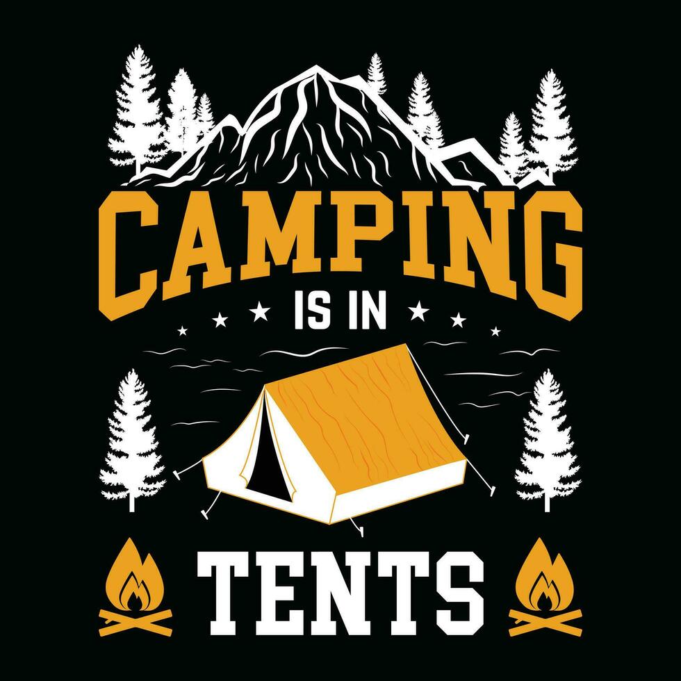 Camping t-shirt design, Camping retro vintage vector t-shirt design, t-shirt design for camp lover