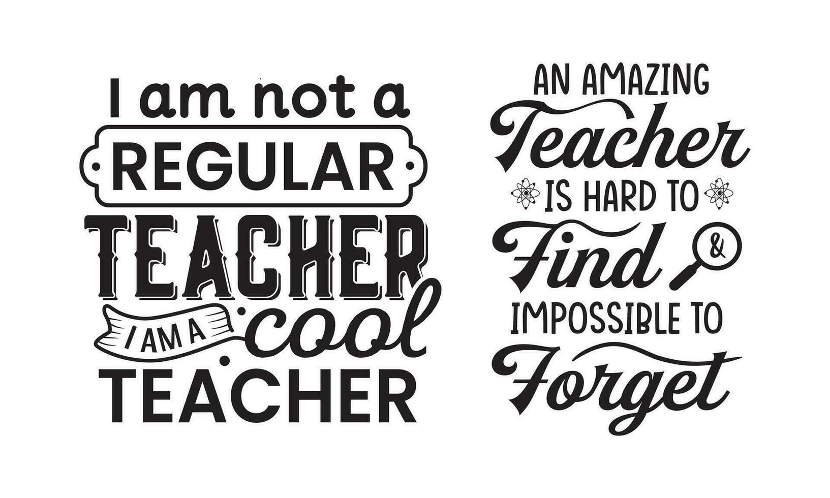 I am a cool teacher handwriting quotes t shirt typographic vector design