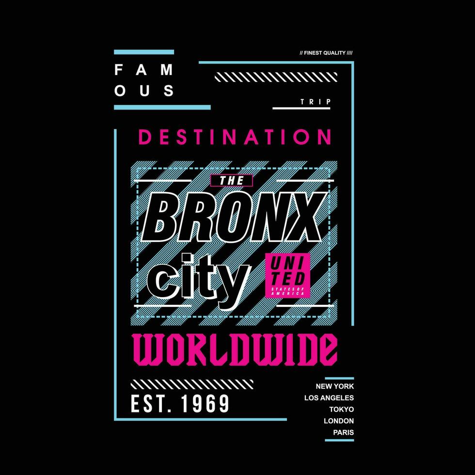 the bronx city graphic, typography vector, beach theme illustration, good for print t shirt and other use vector