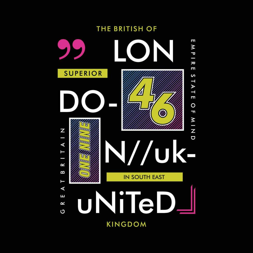 Londres Reino Unido letras, resumen gráfico, tipografía vector, t camisa imprimir, casual estilo, y otro utilizar vector