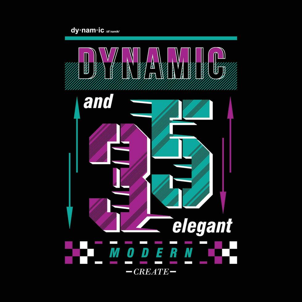 dinámica y elegante gráfico tipografía, vector t camisa diseño, ilustración, bueno para casual activo