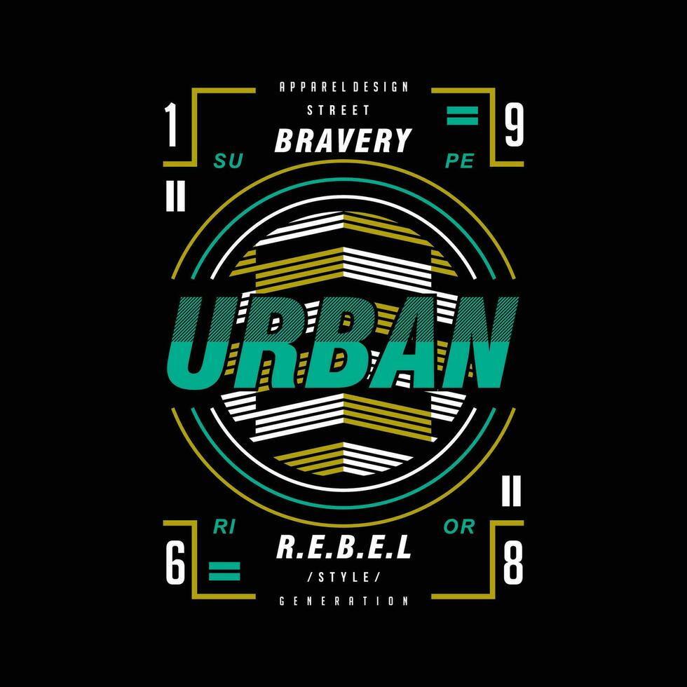 bravery urban rebel typography vector graphic for t shirt prints and other uses. poster, sticker, wall murals