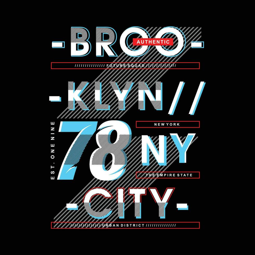 brooklyn tipografía vector gráfico para t camisa huellas dactilares y otro usos. póster, pegatina, pared murales