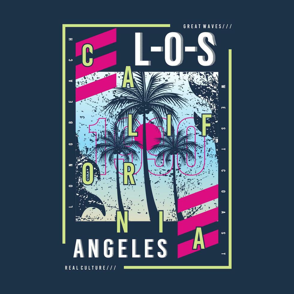 los angeles california graphic, typography vector, illustration, for print t shirt, with tokyo japan modern style vector