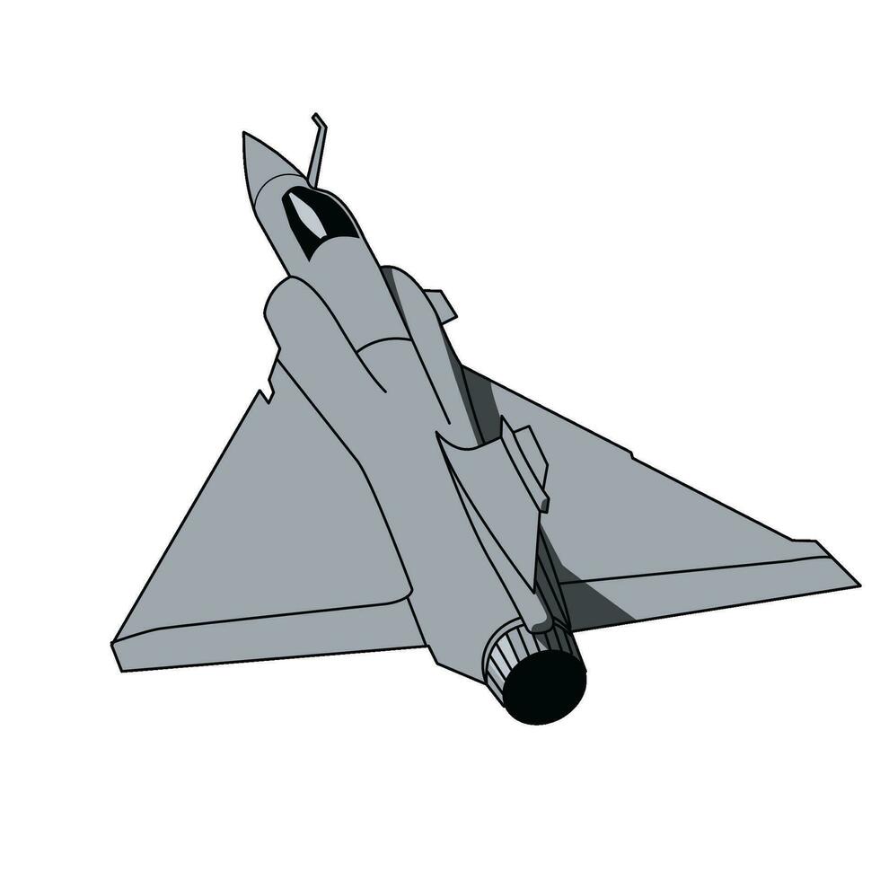 militar avión plano vector diseño