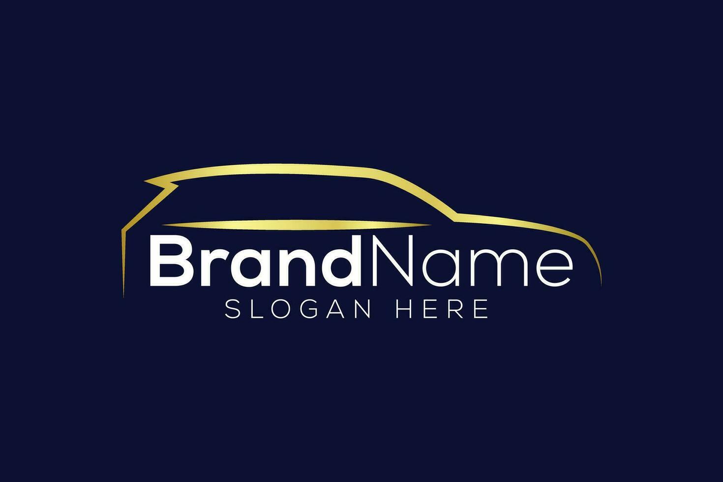 Luxurious car Gold Logo design vector template
