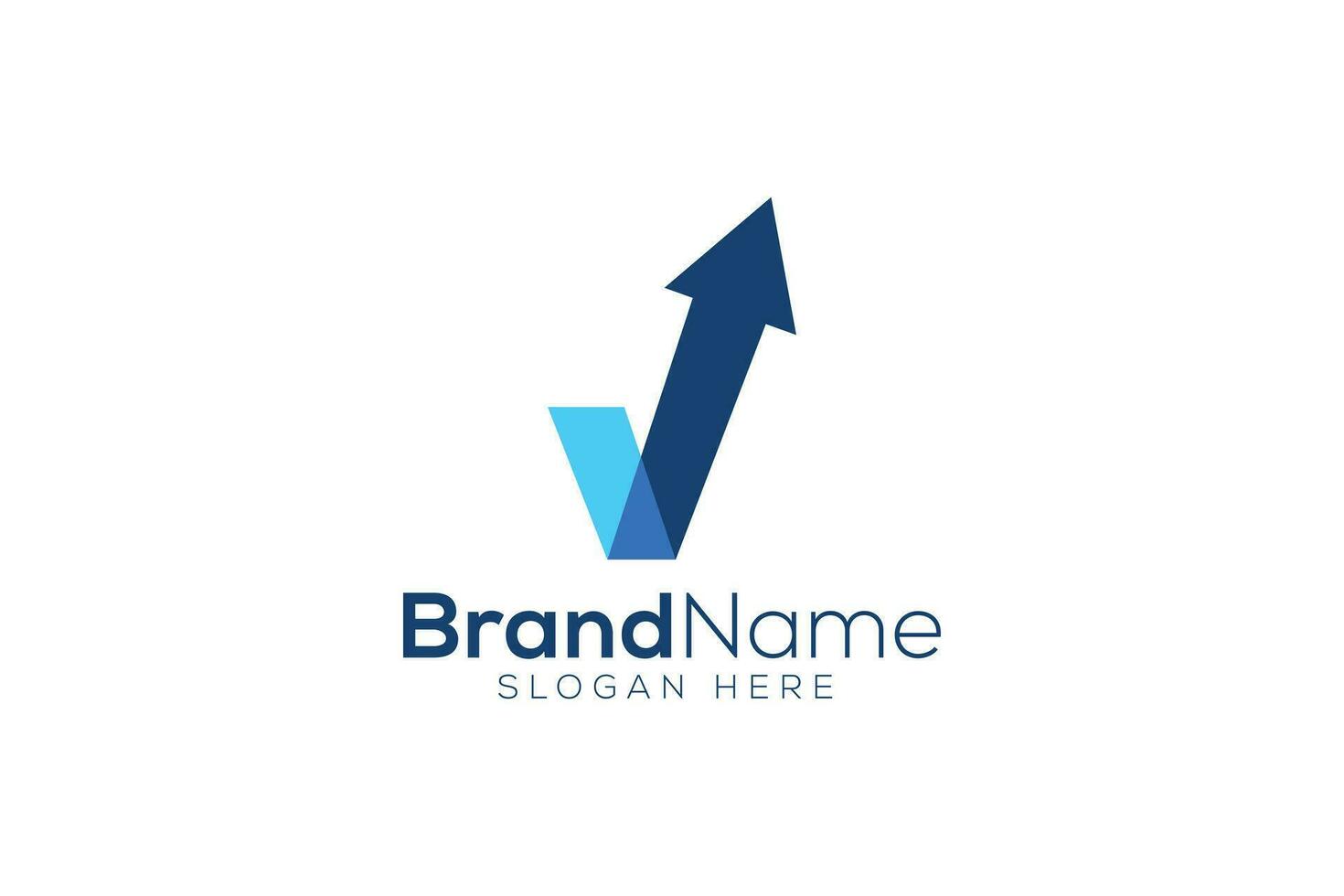 Letter v check mark valid logo design vector template