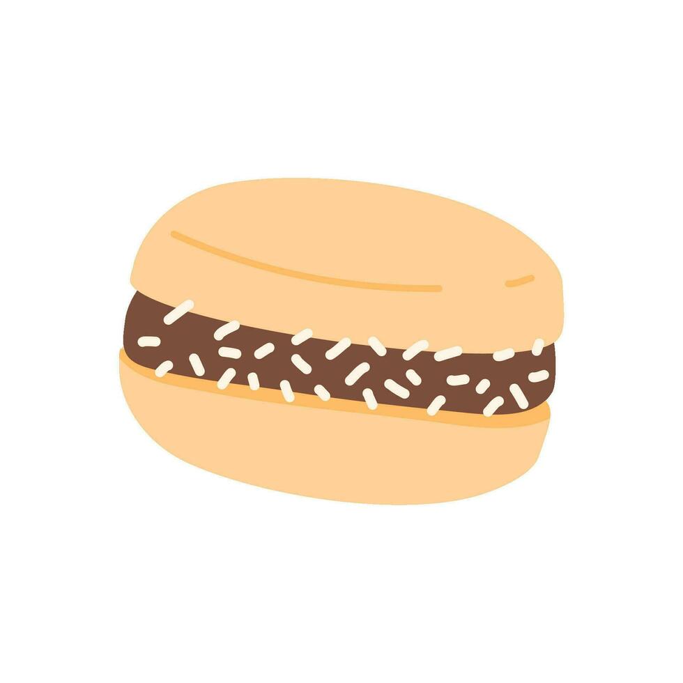 delicious alfajores with chocolate illustration vector