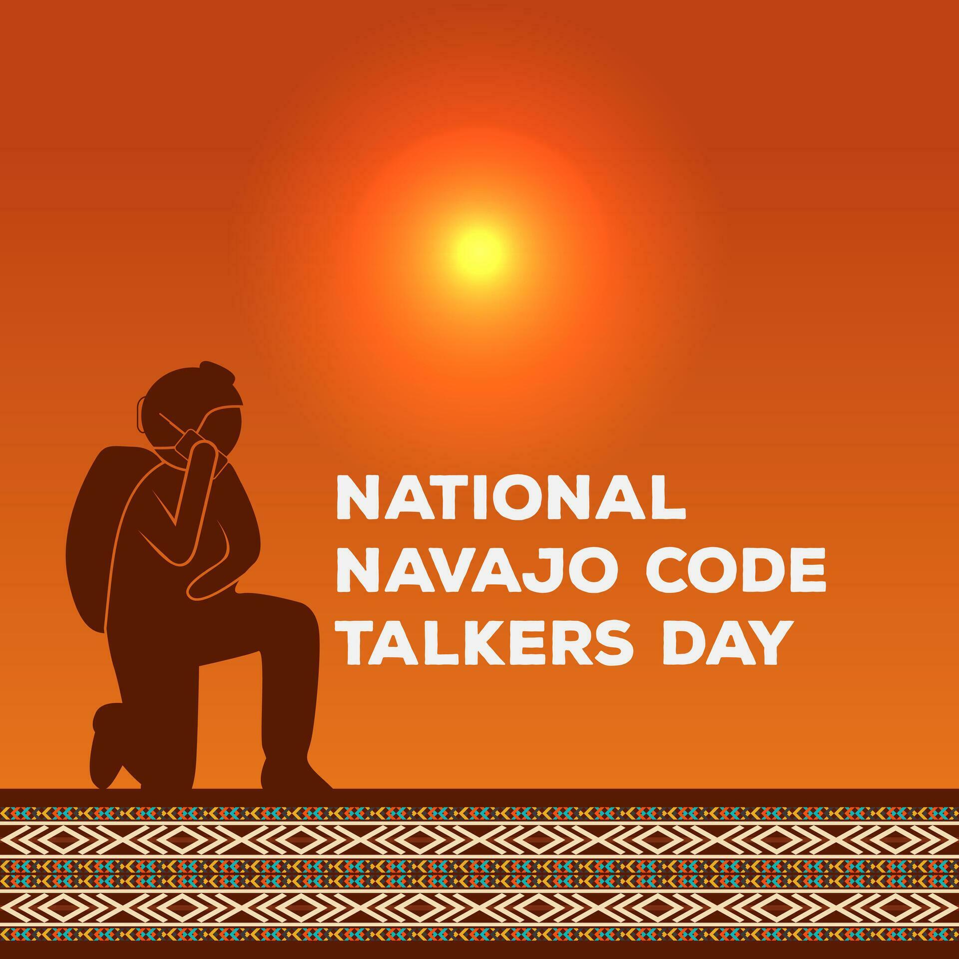 national navajo code talkers day design vector illustration with