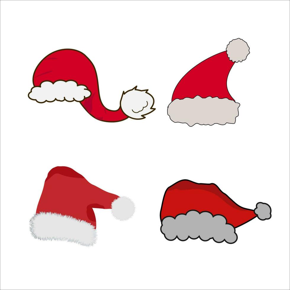 Navidad Papa Noel sombrero clipart vector