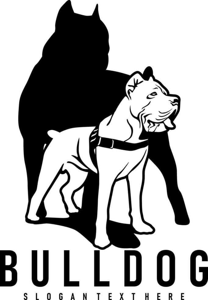 bulldog wild logo design vector art