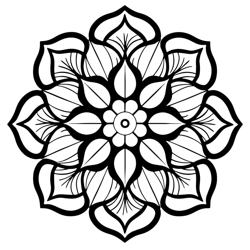 Vector mandala design, illustration mandala, coloring pages vector, Laser Cut Files, Generative Ai png