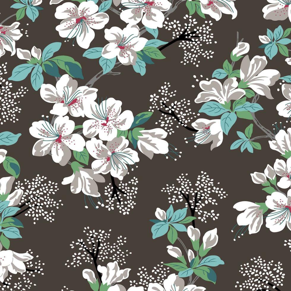 floral abstract pattern suitable for textile and printing needs vector