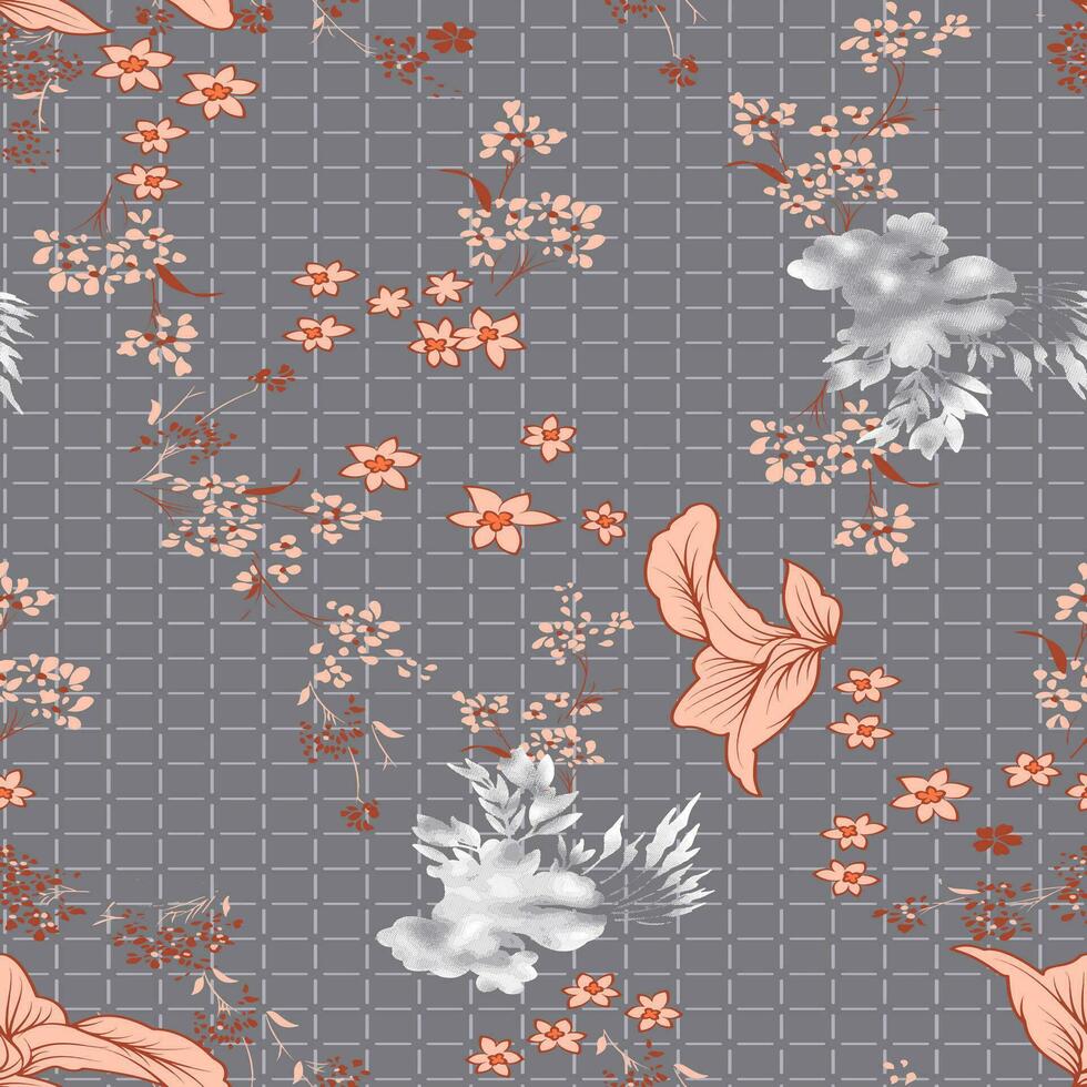 Hawaian and floral beach abstract pattern suitable for textile and printing needs vector