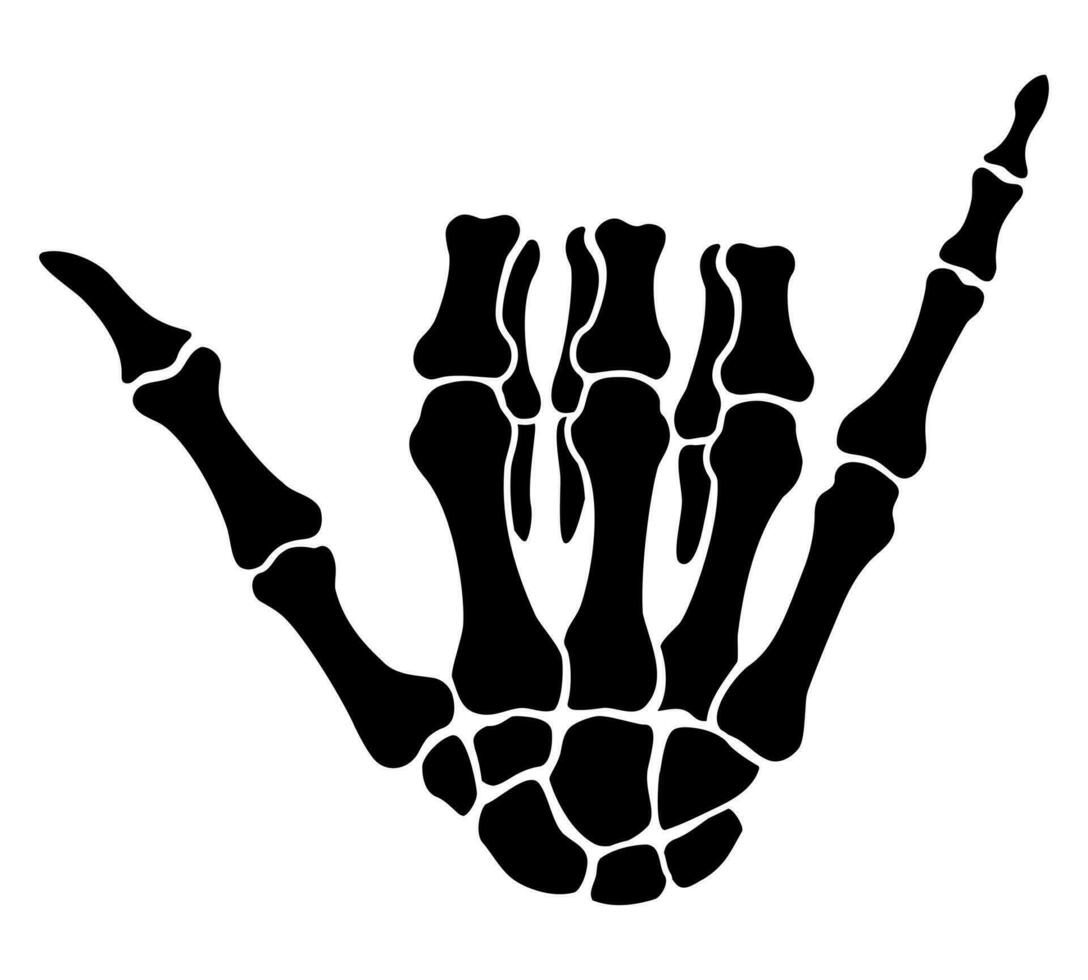 Shaka skeleton hand sign for halloween illustrations vector