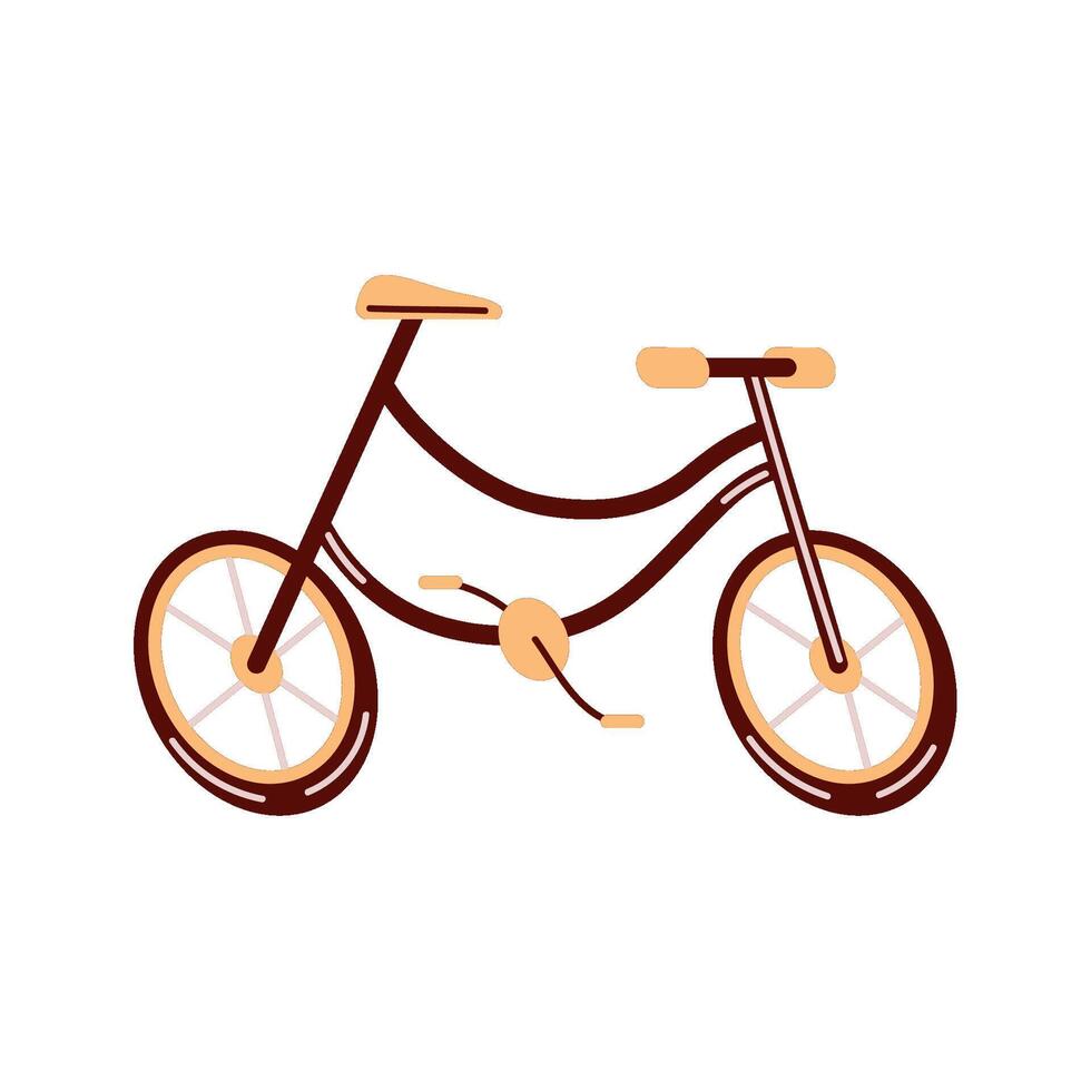 brown bicycle sport vehicle icon vector