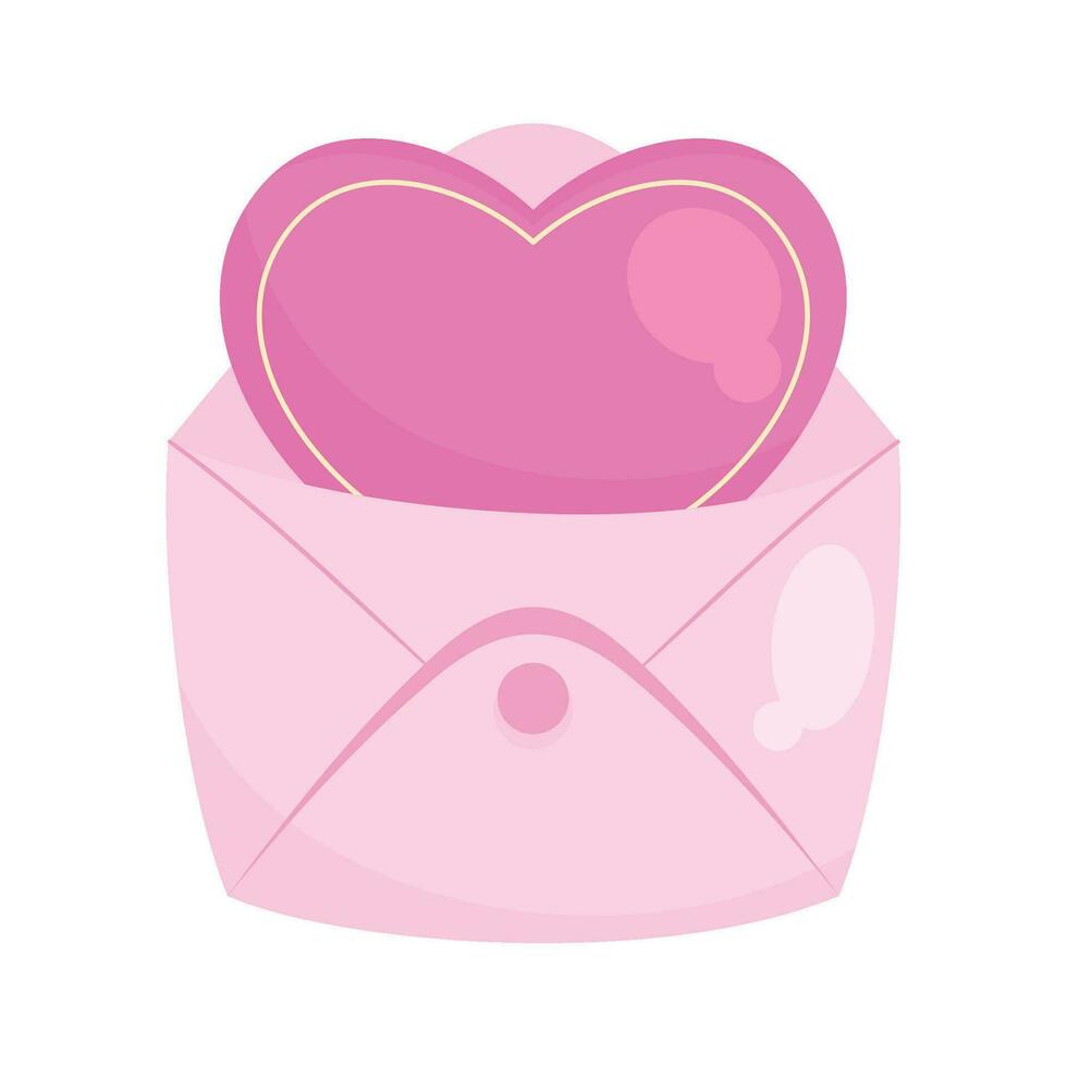 heart love in letter romantic icon vector