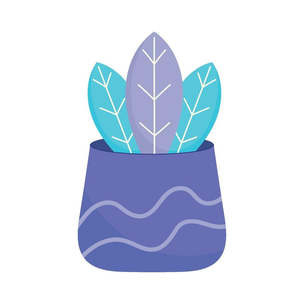 houseplant in pot nature icon vector