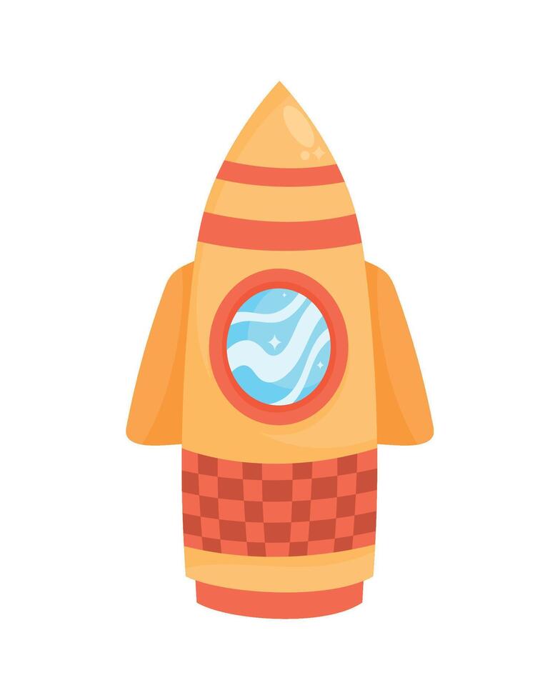 start up rocket isolated icon vector