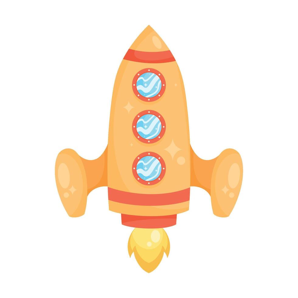 classic rocket start up icon vector