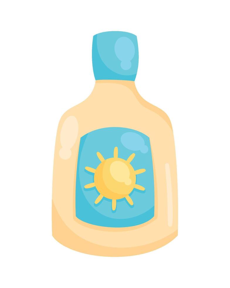 sunscreen moisturizer design over white vector