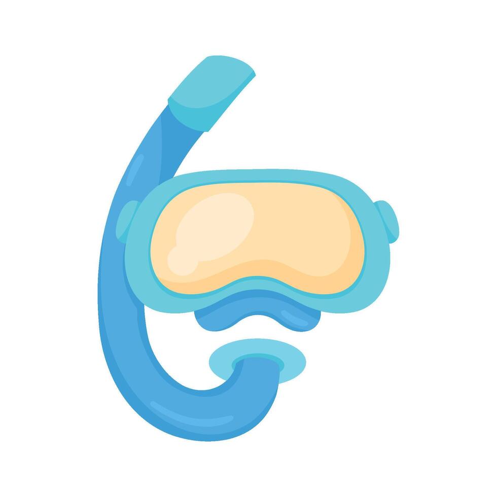 glasses for underwater adventure over white vector