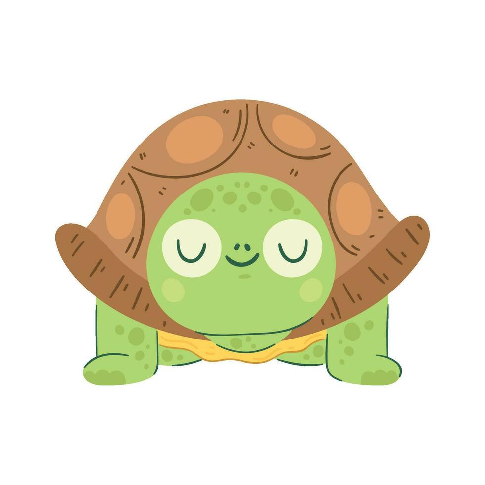 Happy turtle design over white vector