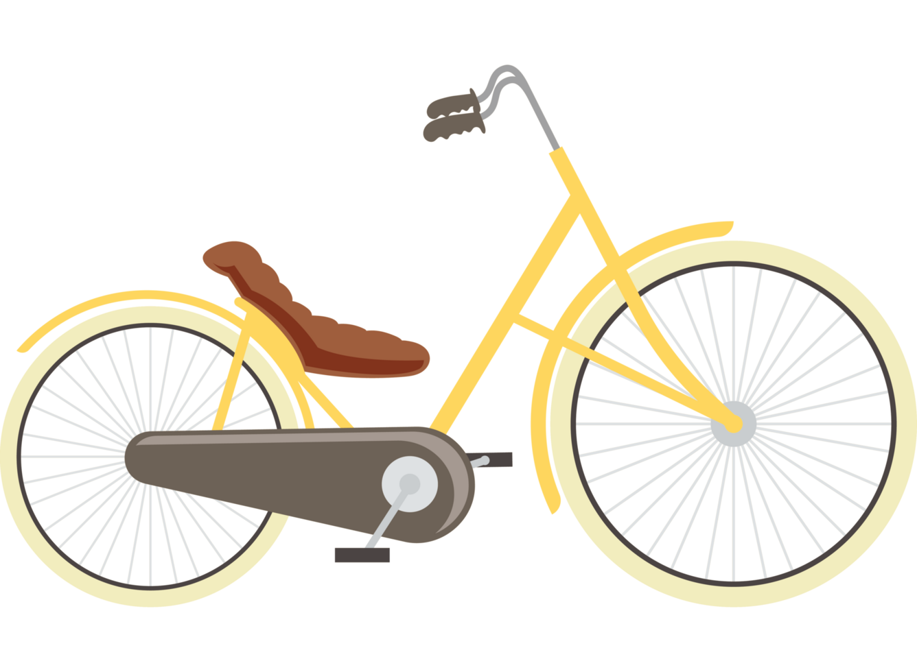 Jaune vieux vélo véhicule icône png