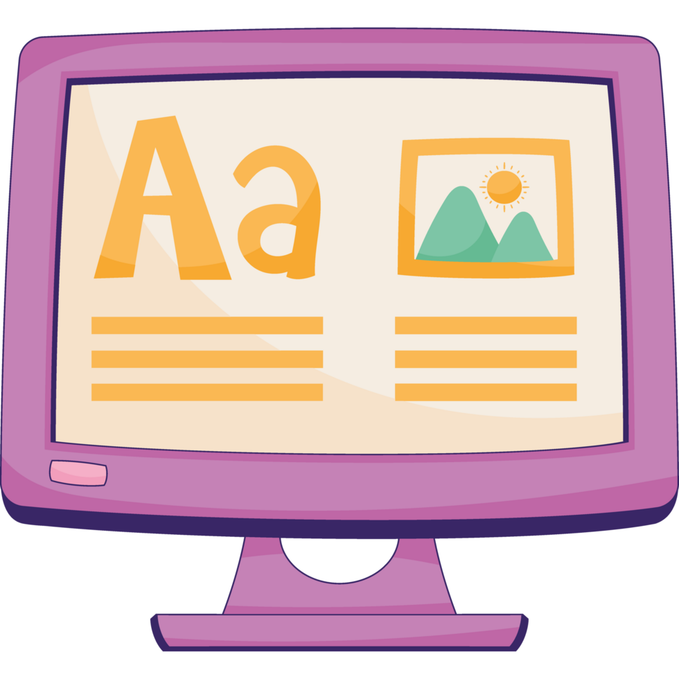 desktop computer tech device icon png