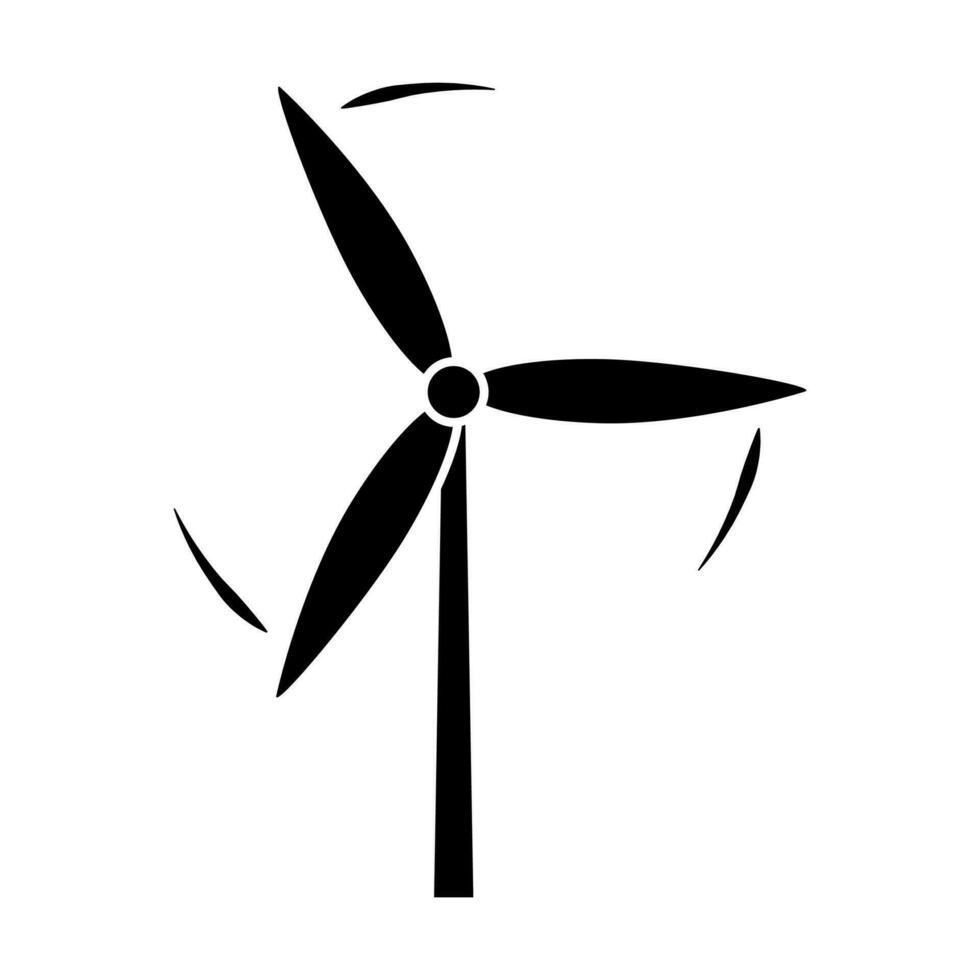 Windmill alternative wind turbine and renewable energy vector icon environment concept for graphic design, logo, web site, social media, mobile app, ui illustration