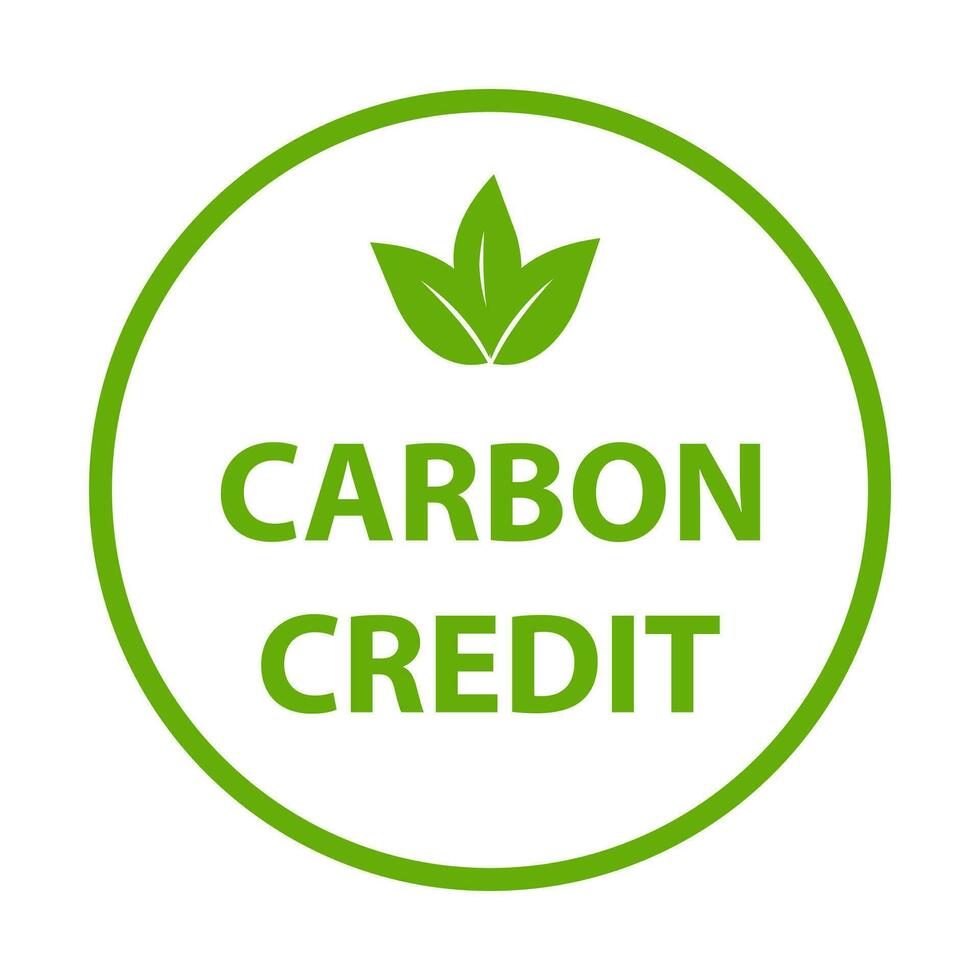 Carbon credit icon vector for graphic design, logo, website, social media, mobile app, UI illustration.