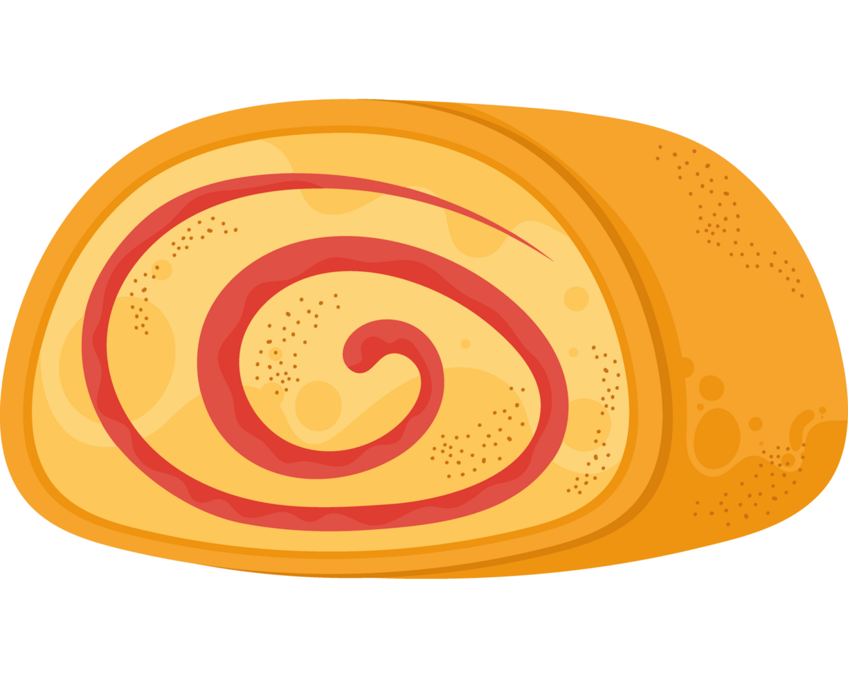 delicious sweet roll pastry product png