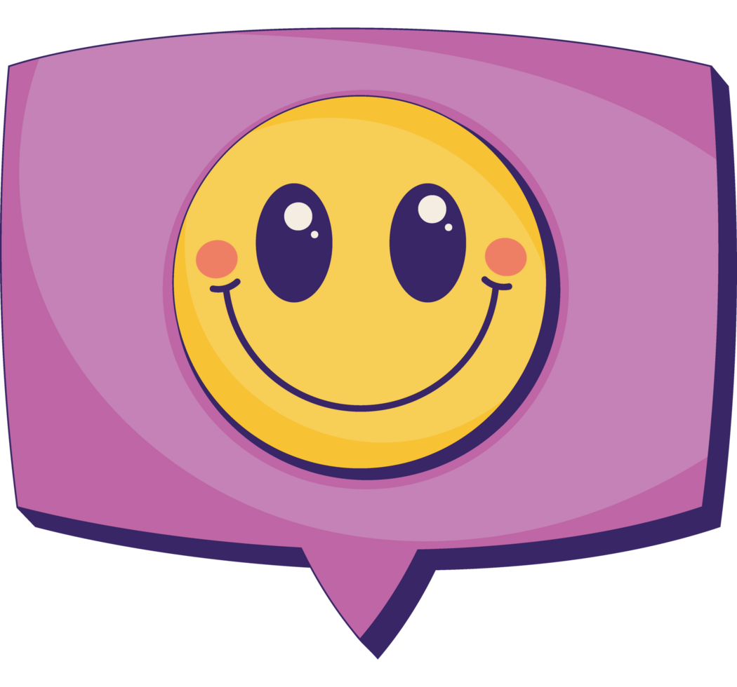 speech bubble with emoji icon png