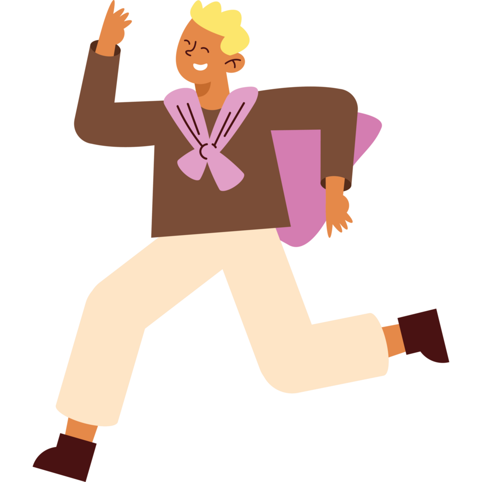 blond man wearing spring wear character png