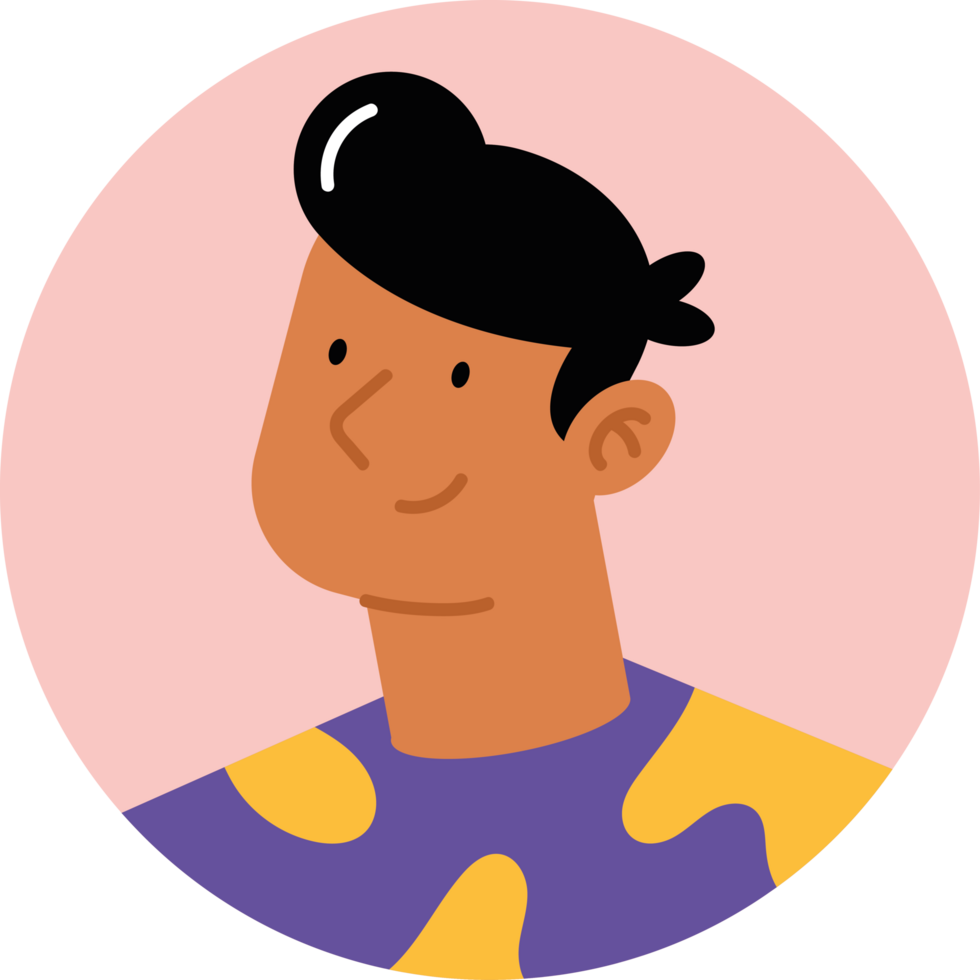 homem perfil conta cenário personagem png