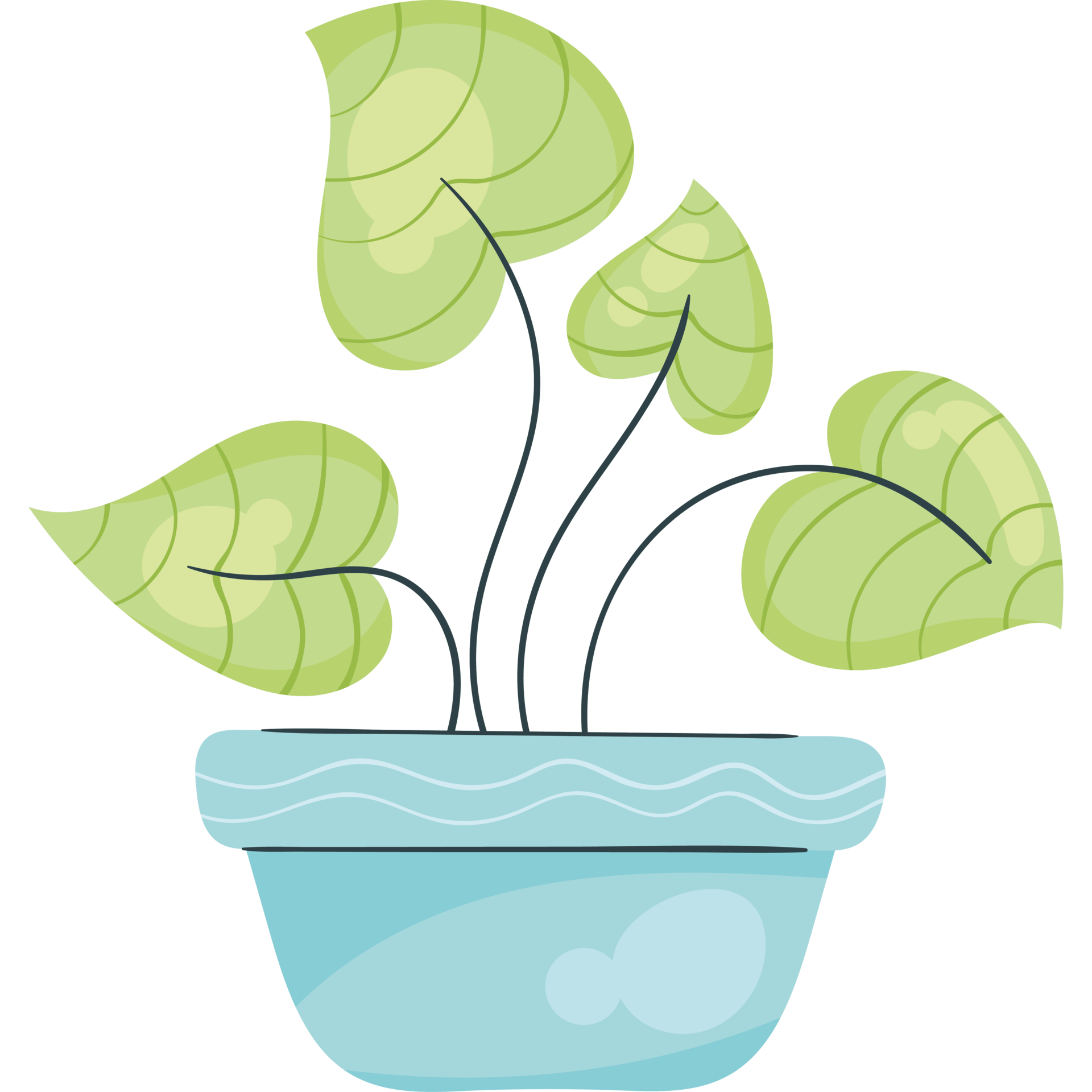houseplant in blue pot nature icon 26418728 PNG