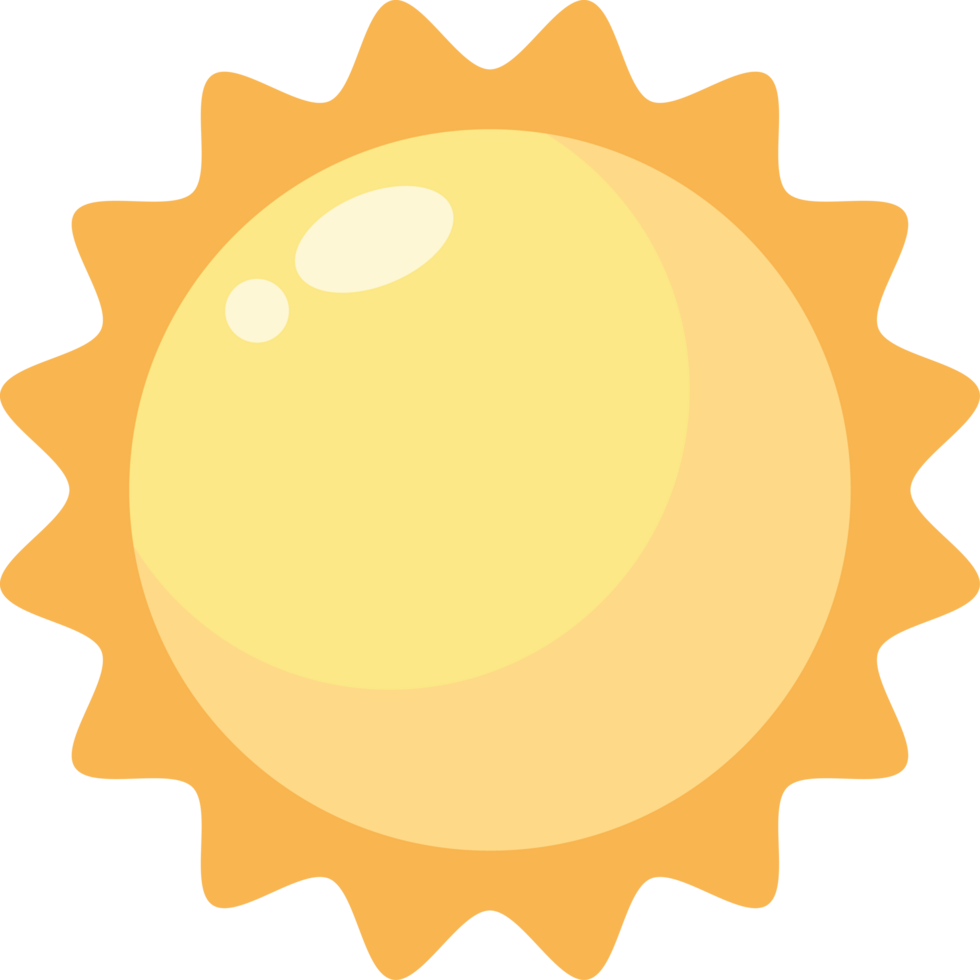 sommar säsong Sol isolerat ikon png