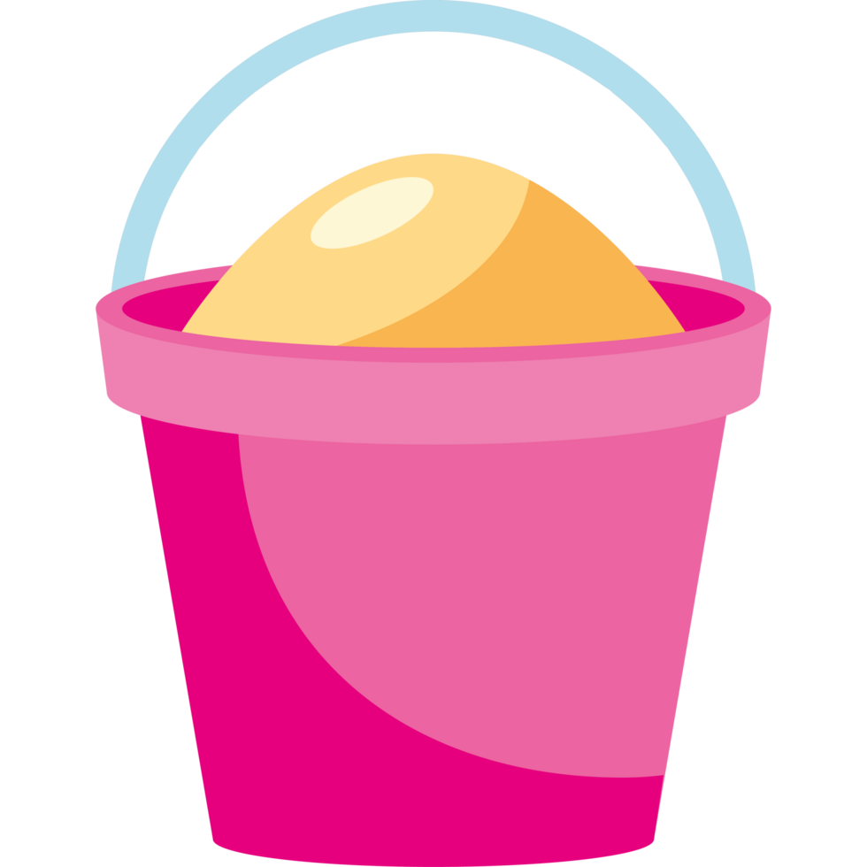 pink sand bucket toy vacations icon png