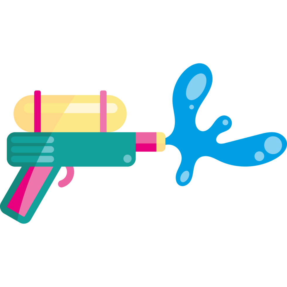 Songkran agua pistola juguete icono png