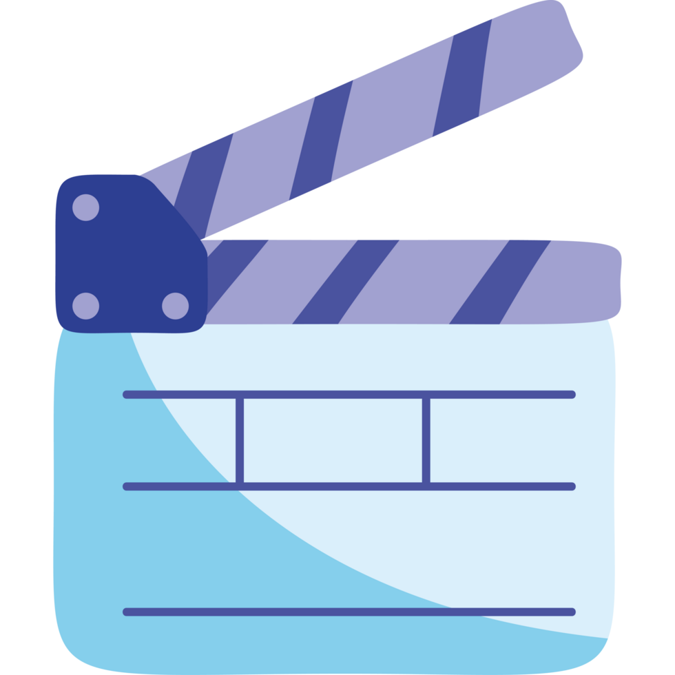 production movie clapperboard isolated icon png