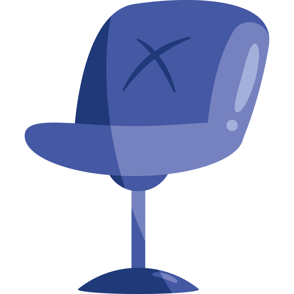 azul oficina silla mueble icono png