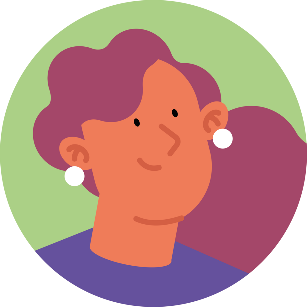 woman head profile avatar character png