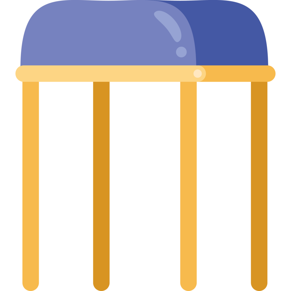 blue bench furniture isolated icon png