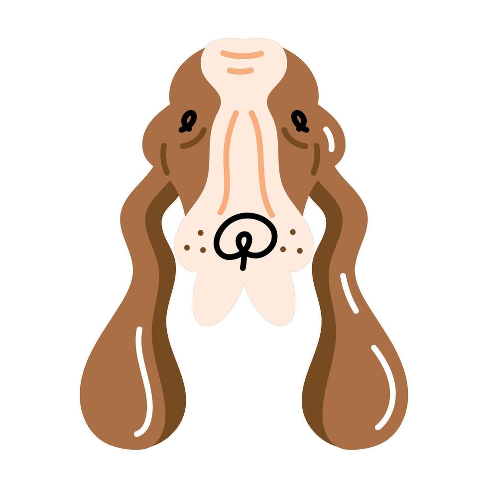 american foxhound dog pet character vector
