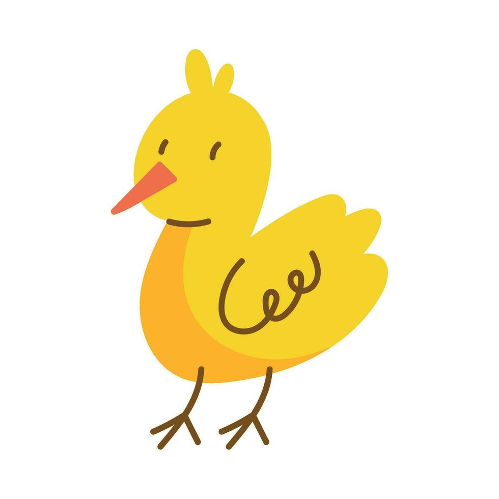 little chick bird animal icon vector