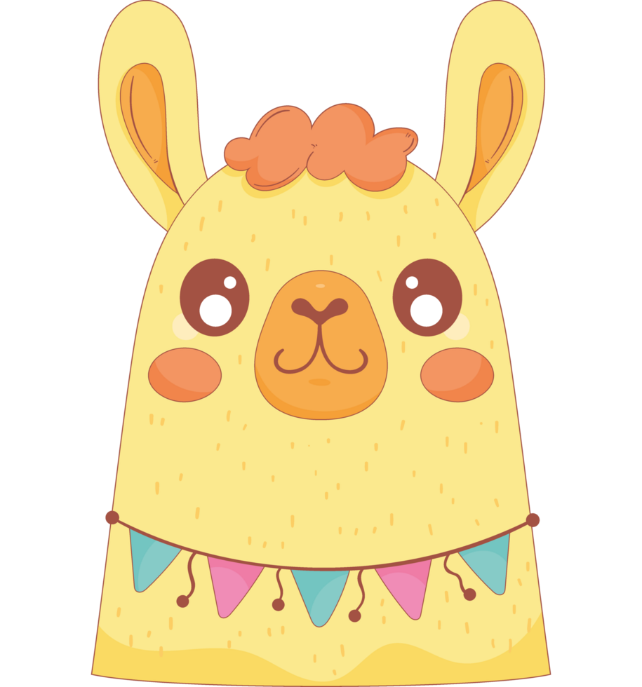 llama peruvian with necklace character png