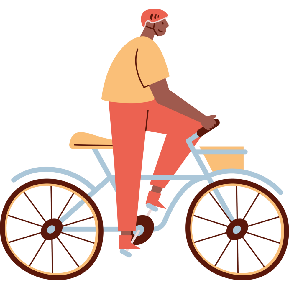 man riding bicycle icon png